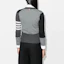 Shop (Women) THOM BROWNE Grey Logo Print V-Neck Colorblock Cashmere Cardigan. FKC001-F0001-1982