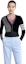 Details for (Women) THOM BROWNE Grey Logo Print V-Neck Colorblock Cashmere Cardigan. FKC001-F0001-1982