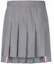 Buy (W) トムブラウン グレー プリーツ ミニ レザー スカート - サマースクールスタイル FGC402A-02872-035