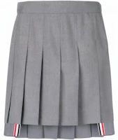 Order (W) Thom Browne 灰色百摺皮迷你裙 - 夏日校園風格 FGC402A-02872-035