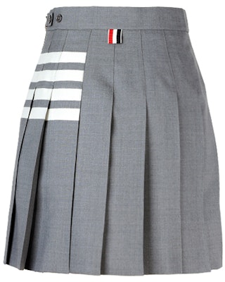 (W) 汤姆布朗经典四条纹设计灰色褶皱迷你裙 FGC402V-06146-035 Lookbook (W) 汤姆布朗经典四条纹设计灰色褶皱迷你裙 FGC402V-06146-035