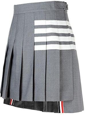 (W) 汤姆布朗经典四条纹设计灰色褶皱迷你裙 FGC402V-06146-035 Shop (W) 汤姆布朗经典四条纹设计灰色褶皱迷你裙 FGC402V-06146-035