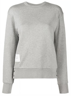 (W) Thom Browne Abu-Abu Sweater Rajutan Lengan Panjang Bergaris FJT070A-03377-055 Buy (W) Thom Browne Abu-Abu Sweater Rajutan Lengan Panjang Bergaris FJT070A-03377-055