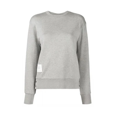 (Women) Thom Browne Grey Striped Long Sleeve Knit Sweater FJT070A-03377-055