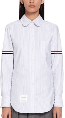 (W) 톰브라운 그레이 스트라이프 옥스퍼드 긴팔 셔츠 SS21 FLL019E-00098-035 Order (W) 톰브라운 그레이 스트라이프 옥스퍼드 긴팔 셔츠 SS21 FLL019E-00098-035