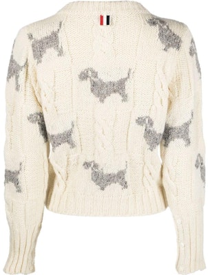 (W) 톰브라운 헥터 체크 크루넥 가디건 스웨터 여성용 화이트 FKC542A-Y1506-100 Lookbook (W) 톰브라운 헥터 체크 크루넥 가디건 스웨터 여성용 화이트 FKC542A-Y1506-100