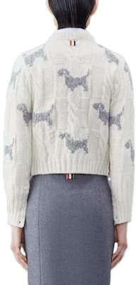 (W) 톰브라운 헥터 체크 크루넥 가디건 스웨터 여성용 화이트 FKC542A-Y1506-100 Shop (W) 톰브라운 헥터 체크 크루넥 가디건 스웨터 여성용 화이트 FKC542A-Y1506-100