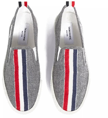 (W) Thom Browne Heritage 'Zapatillas de Lana Gris a Rayas' FFF074A07548035 Shop (W) Thom Browne Heritage 'Zapatillas de Lana Gris a Rayas' FFF074A07548035
