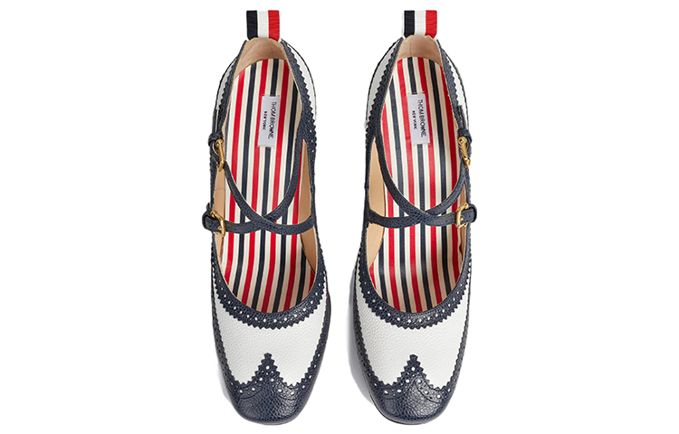 (W) Thom Browne High Heel 'Navy Pebble Grain Leather' 圖 3