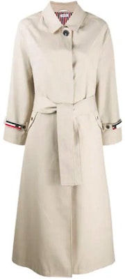 (Women) Thom Browne Khaki Water-Resistant Trench Coat FOC597A-06111-250 Buy (Women) Thom Browne Khaki Water-Resistant Trench Coat FOC597A-06111-250