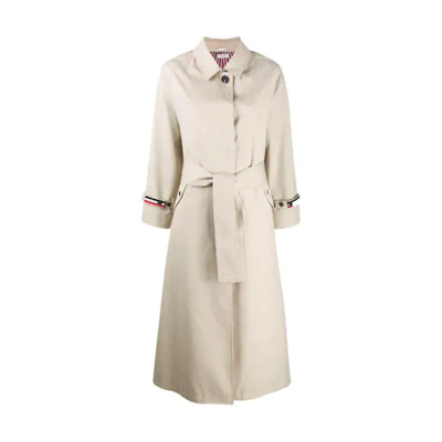 (Women) Thom Browne Khaki Water-Resistant Trench Coat FOC597A-06111-250