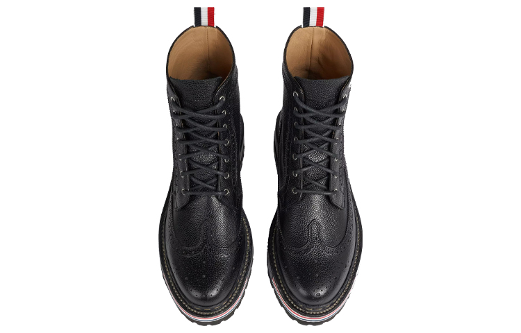 Lookbook THOM BROWNE 皮革休閒短靴 女款 黑色