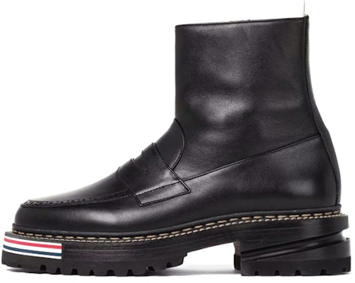 (Women) Thom Browne Leather Ankle Boot 'Black Side Zip' FFB164A05584 Buy (Women) Thom Browne Leather Ankle Boot 'Black Side Zip' FFB164A05584