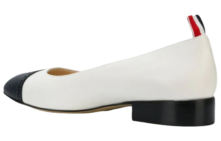 (W) Thom Browne Leather Ballet Flat 'Black White' 圖 4