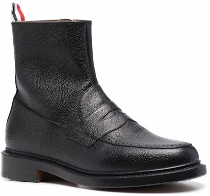(Women) Thom Browne Leather Brogue Chunky Heel Ankle Boot 'Black' FFB153A06257001 Order (Women) Thom Browne Leather Brogue Chunky Heel Ankle Boot 'Black' FFB153A06257001