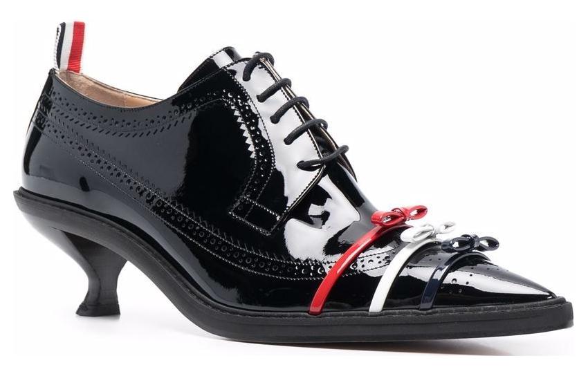 (W) Thom Browne Leather High-Heel 'Black Bow' 圖 3