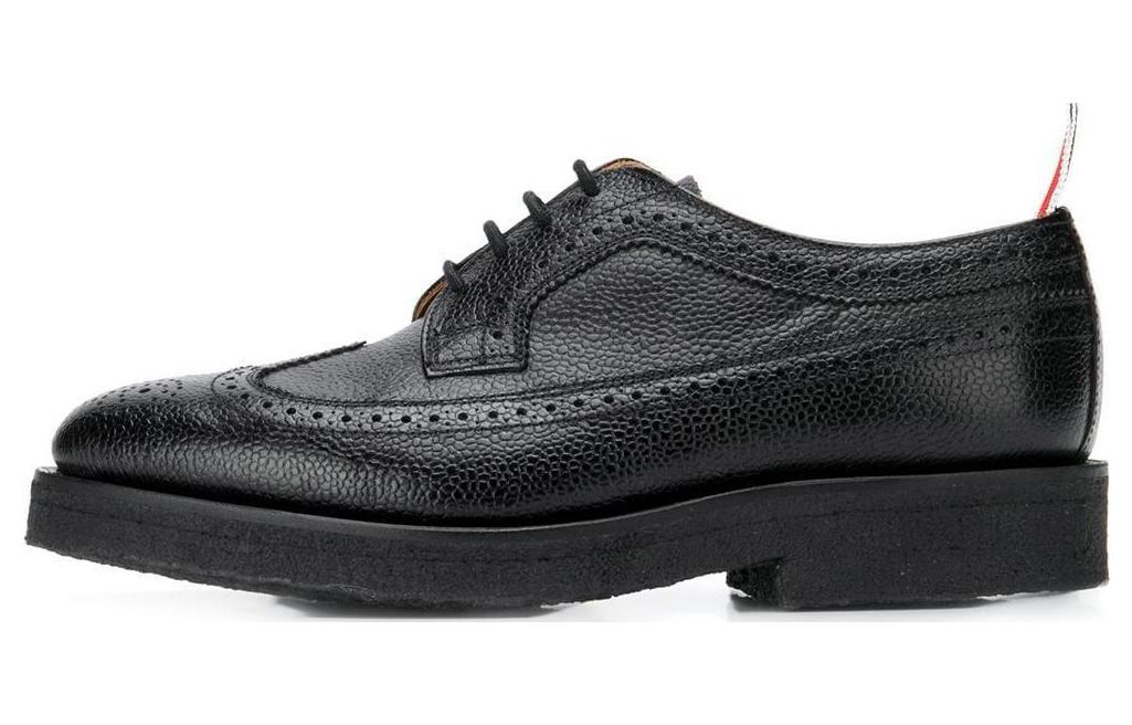 (W) Thom Browne Leather Lace-Up Sneaker 'Black'