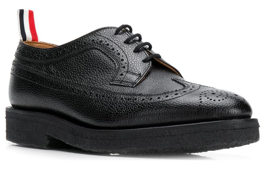 (W) Thom Browne Leather Lace-Up Sneaker 'Black' 圖 2