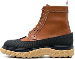 (Women) Thom Browne Leather Lace-Up Ankle Boots 'Brown' FFB139A00003275 (Women) Thom Browne Leather Lace-Up Ankle Boots 'Brown' FFB139A00003275