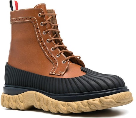 (Women) Thom Browne Leather Lace-Up Ankle Boots 'Brown' FFB139A00003275 Order (Women) Thom Browne Leather Lace-Up Ankle Boots 'Brown' FFB139A00003275