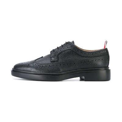 (W) Thom Browne Leather Low-Top 'Black'