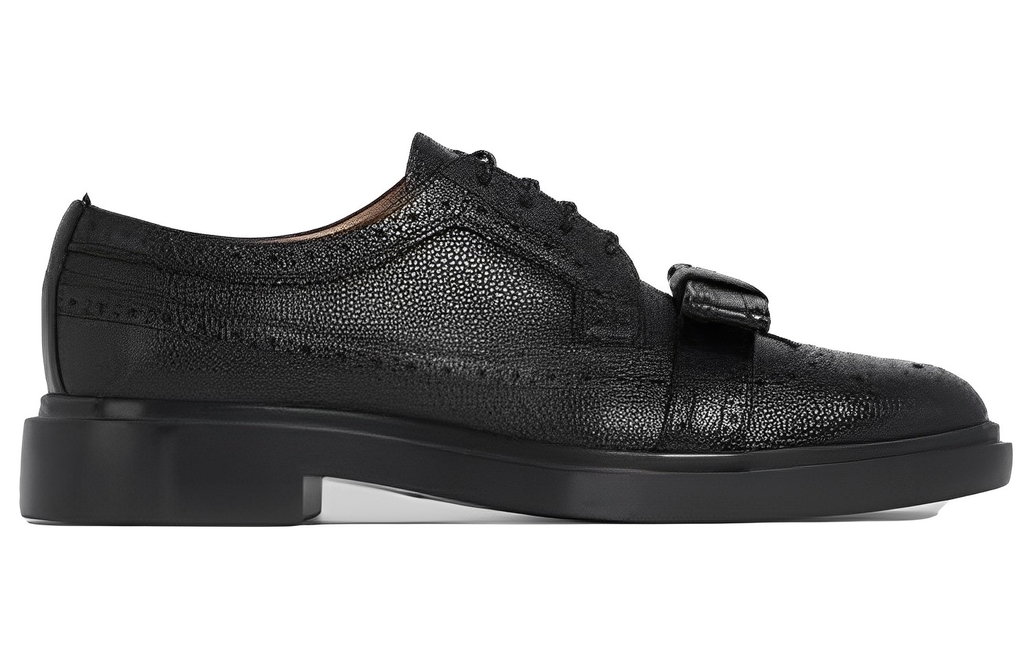 (W) Thom Browne Leather Low Top 'Black' 圖 2