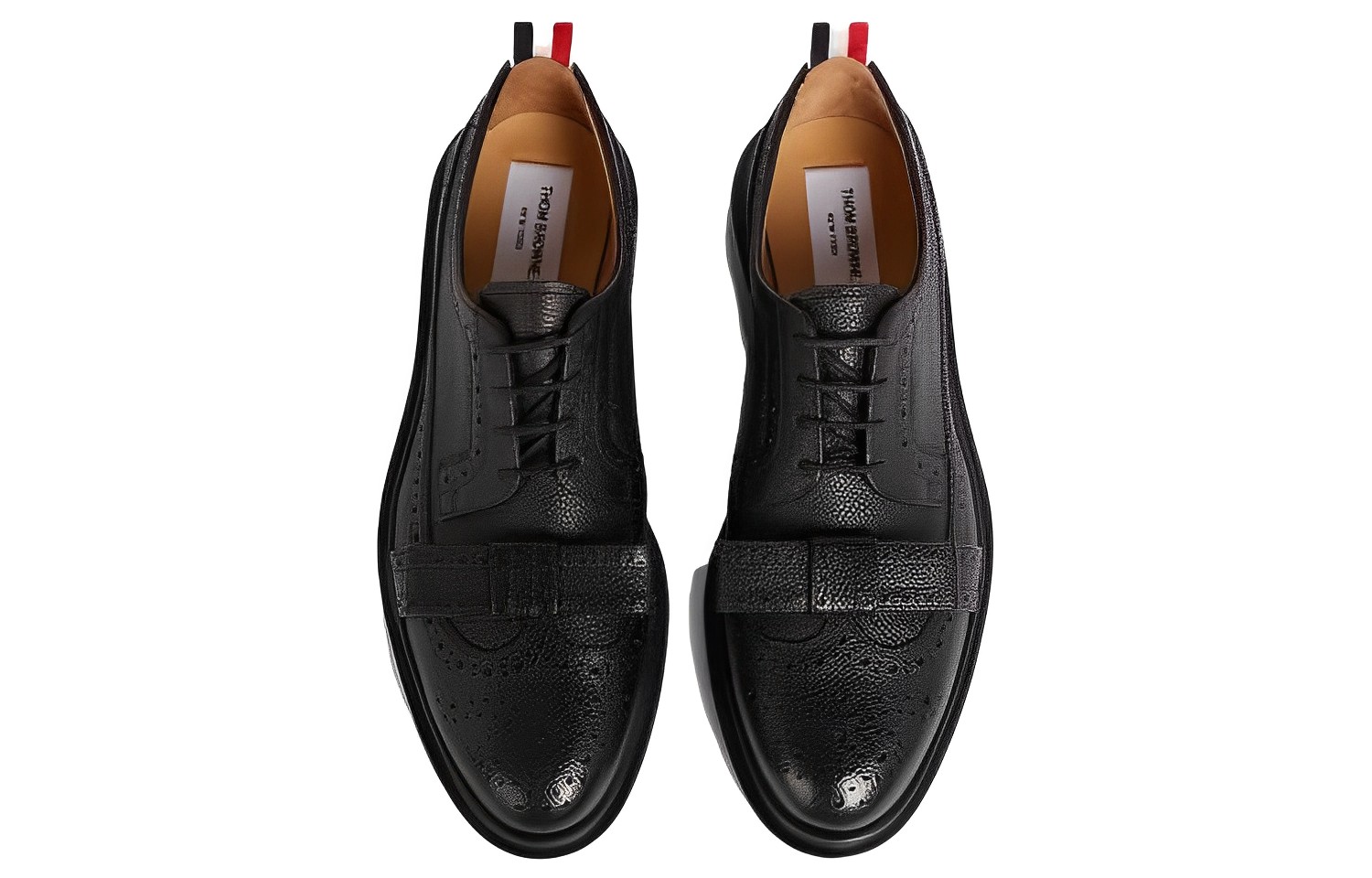 (W) Thom Browne Leather Low Top 'Black' 圖 3
