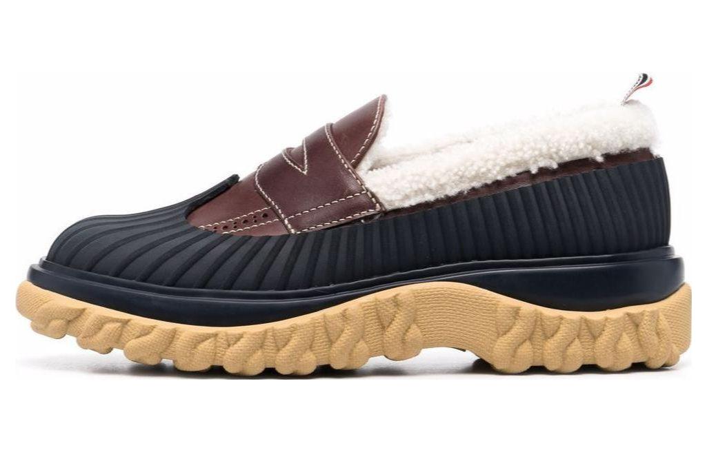 (W) Thom Browne Leather Low Top 'Brown Blue'