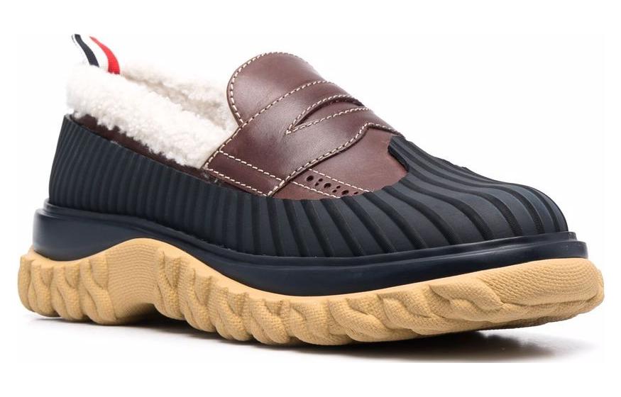 (W) Thom Browne Leather Low Top 'Brown Blue' 圖 2