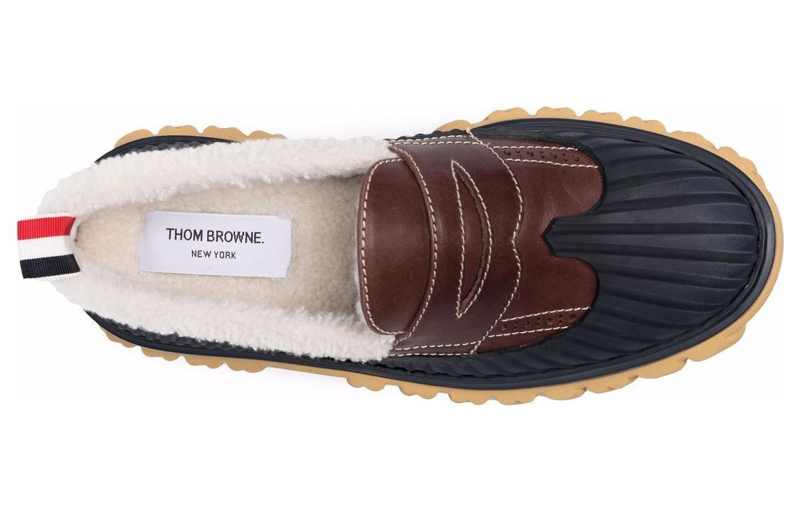 (W) Thom Browne Leather Low Top 'Brown Blue' 圖 3