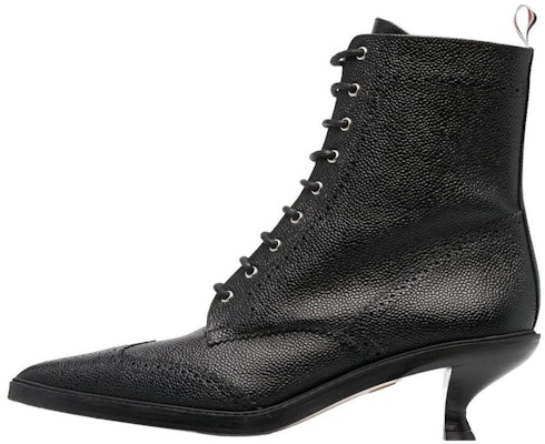 (Women) Thom Browne Leather Pointed Lace-Up Boots 'Black' FFB121A06257001 Buy (Women) Thom Browne Leather Pointed Lace-Up Boots 'Black' FFB121A06257001