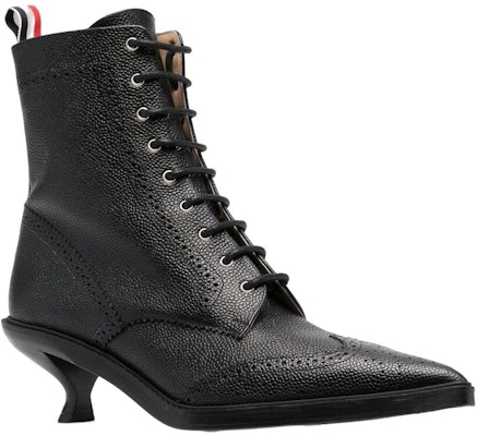 (Women) Thom Browne Leather Pointed Lace-Up Boots 'Black' FFB121A06257001 Order (Women) Thom Browne Leather Pointed Lace-Up Boots 'Black' FFB121A06257001