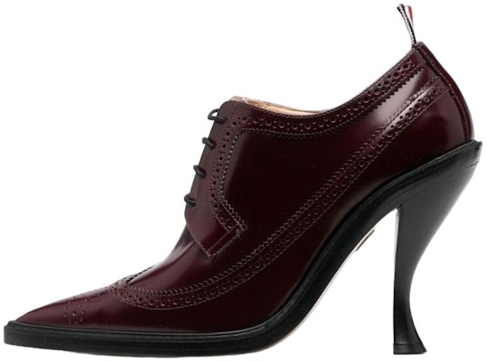 (Women) Thom Browne Leather Pointed Toe Lace-Up Stiletto 'Burgundy' FFH188BL0006614 Buy (Women) Thom Browne Leather Pointed Toe Lace-Up Stiletto 'Burgundy' FFH188BL0006614