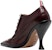 (W) Thom Browne Kulit Bertumit Runcing Lace-Up Stiletto 'Burgundy' FFH188BL0006614
