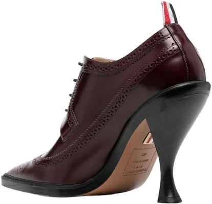 (Women) Thom Browne Leather Pointed Toe Lace-Up Stiletto 'Burgundy' FFH188BL0006614 Lookbook (Women) Thom Browne Leather Pointed Toe Lace-Up Stiletto 'Burgundy' FFH188BL0006614