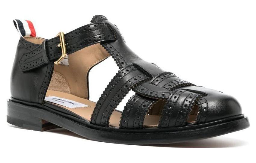 (W) Thom Browne Leather Sandal 'Black' 圖 2