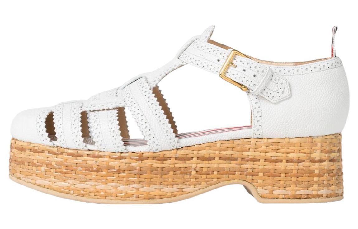 (W) Thom Browne Leather Sandal with Buckle 'White Fashion'