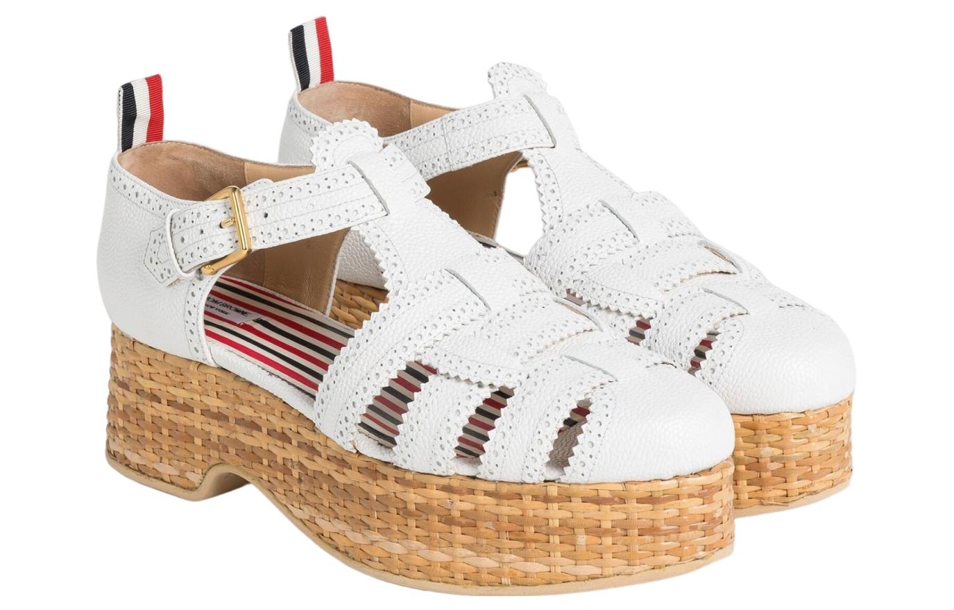 (W) Thom Browne Leather Sandal with Buckle 'White Fashion' 圖 2