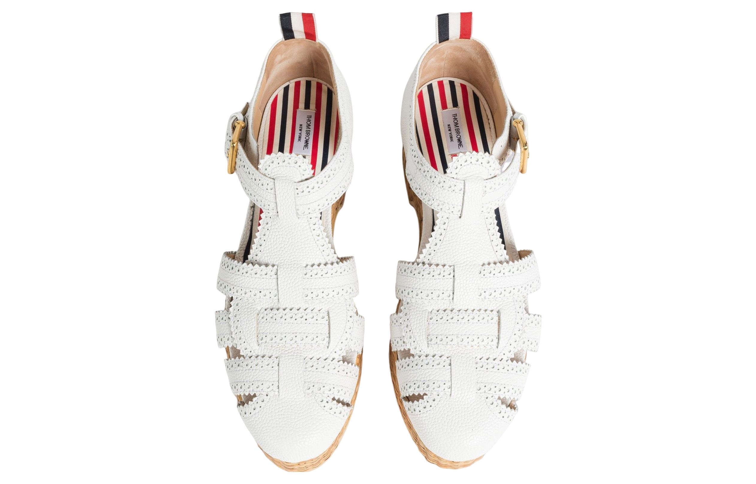(W) Thom Browne Leather Sandal with Buckle 'White Fashion' 圖 3