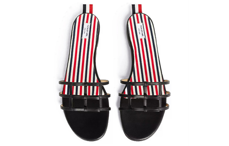 (W) Thom Browne Leather Slipper 'Black' 圖 4
