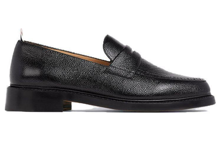 Order (W) Thom Browne Loafer 'Black Pebble Grain' Hitam Kulit Berbintik MFD054G00198001