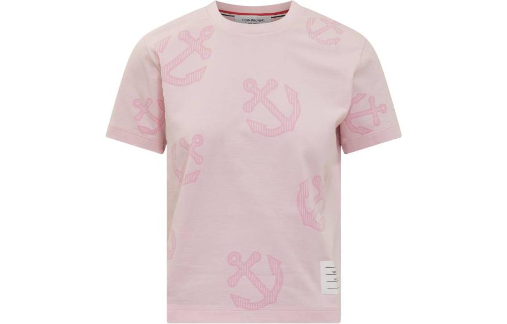 (Women) THOM BROWNE Logo All-Over Print Pink T-Shirt . FJS146A-01454-680 圖 2