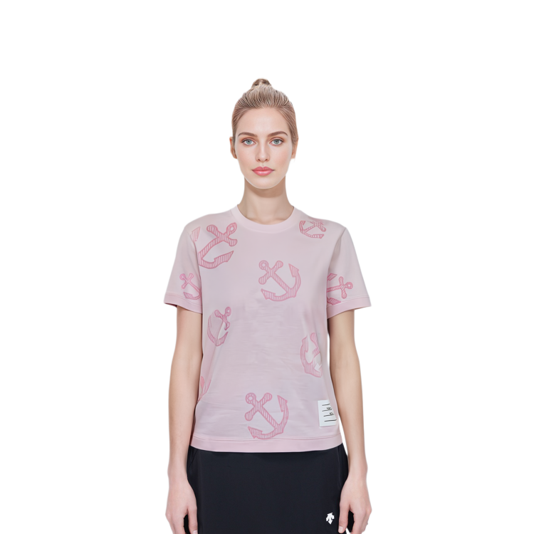 (Women) THOM BROWNE Logo All-Over Print Pink T-Shirt . FJS146A-01454-680 圖 5