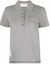 Order (W) THOM BROWNE Kaos Polo Saku Warna Solid Logo - Abu-abu. FJP050A-00050-055