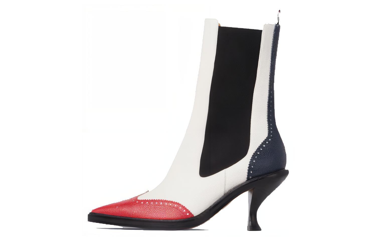 (Women) Thom Browne Longwing Brogue Chelsea Boot 'Black White' FFB080B00198960