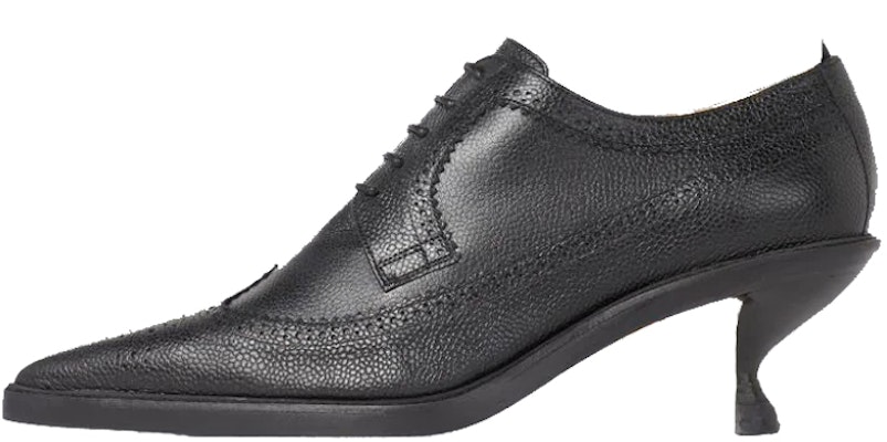 (W) Thom Browne Longwing Brogue High Heels 'Hitam Pebble Grain' FFF074B06257001 Buy (W) Thom Browne Longwing Brogue High Heels 'Hitam Pebble Grain' FFF074B06257001