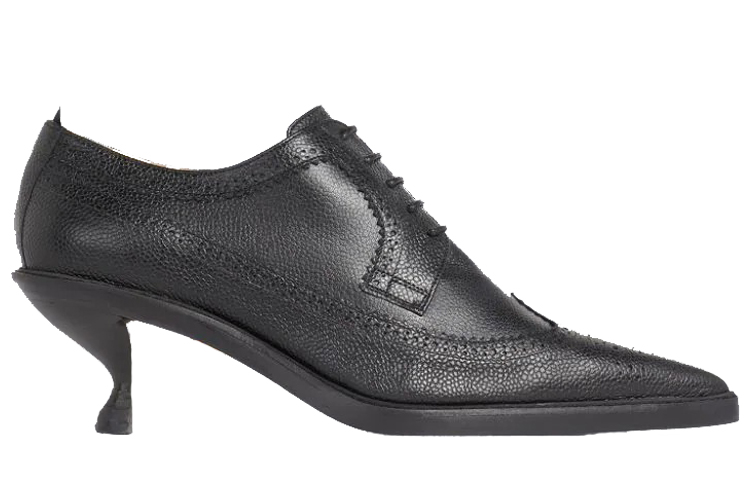 (W) Thom Browne Longwing Brogue High Heels 'Black Pebble Grain' 圖 2