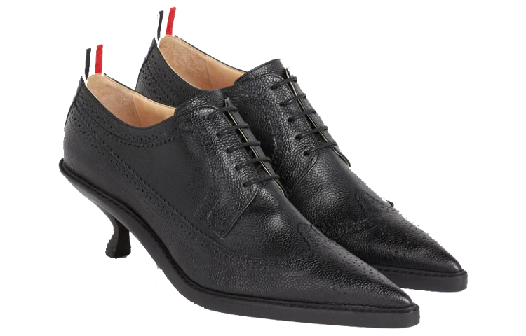 (W) Thom Browne Longwing Brogue High Heels 'Black Pebble Grain' 圖 3