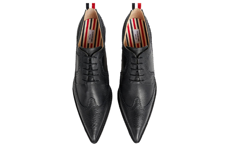 (W) Thom Browne Longwing Brogue High Heels 'Black Pebble Grain' 圖 4