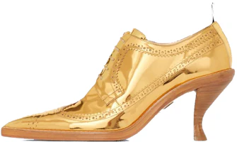 (Women) Thom Browne Longwing Brogue High Heels 'Gold' FFH223A07476715 (Women) Thom Browne Longwing Brogue High Heels 'Gold' FFH223A07476715
